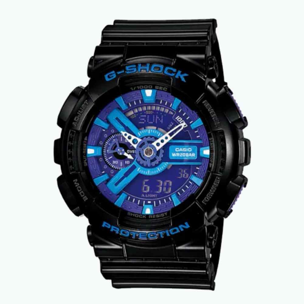 Casio G-Shock GA-110HC-1A Hyper Color Digital Watch (Blue/Purple/Black)
